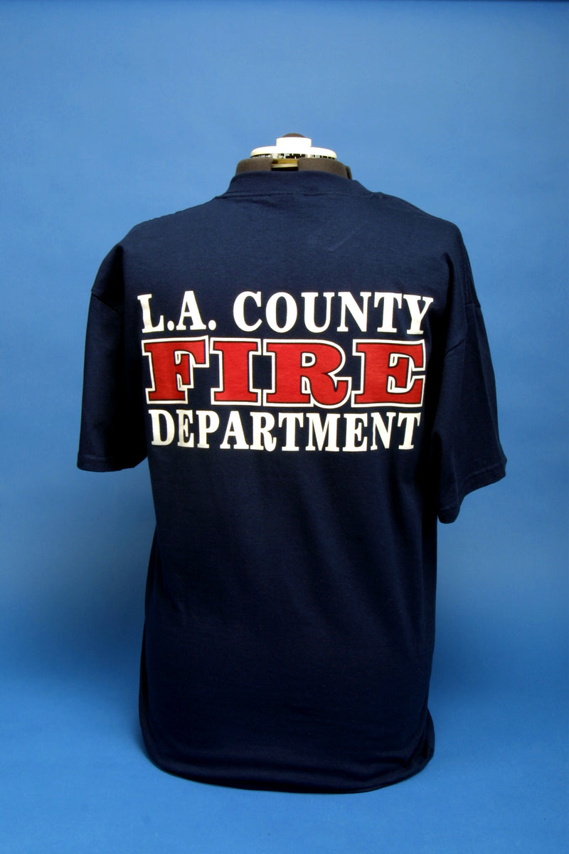 Los Angeles County Fire Department Duty Shirt M / Navy