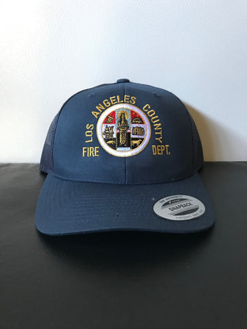 Los Angeles County Fire Department Official County Seal SNAP BACK TRUCKER Hat