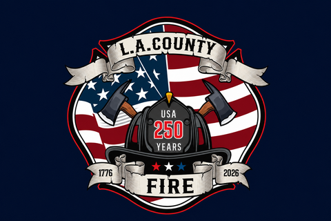 More to Come - America's 250th  Birthday Commemorative T-Shirt - LA County Fire -