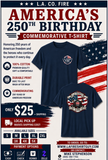 Pre Order - America's 250th  Birthday Commemorative T-Shirt - LA County Fire -