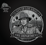 Los Angeles County Fire Department - Randolph Mantooth -AKA Johnny Gage Memorial T shirt