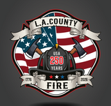 More to Come - America's 250th  Birthday Commemorative T-Shirt - LA County Fire -