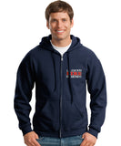Los Angeles County Fire Department Duty Hooded Zipper Sweatshirt Box Logo