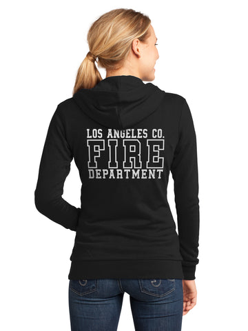 Los Angeles County Fire Department Box 1/C CTY Women's Hooded Zipper Sweatshirt