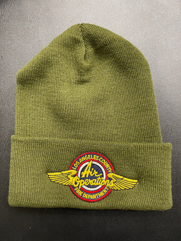 Los Angeles County Fire Department Air Ops  Beanie Military Green